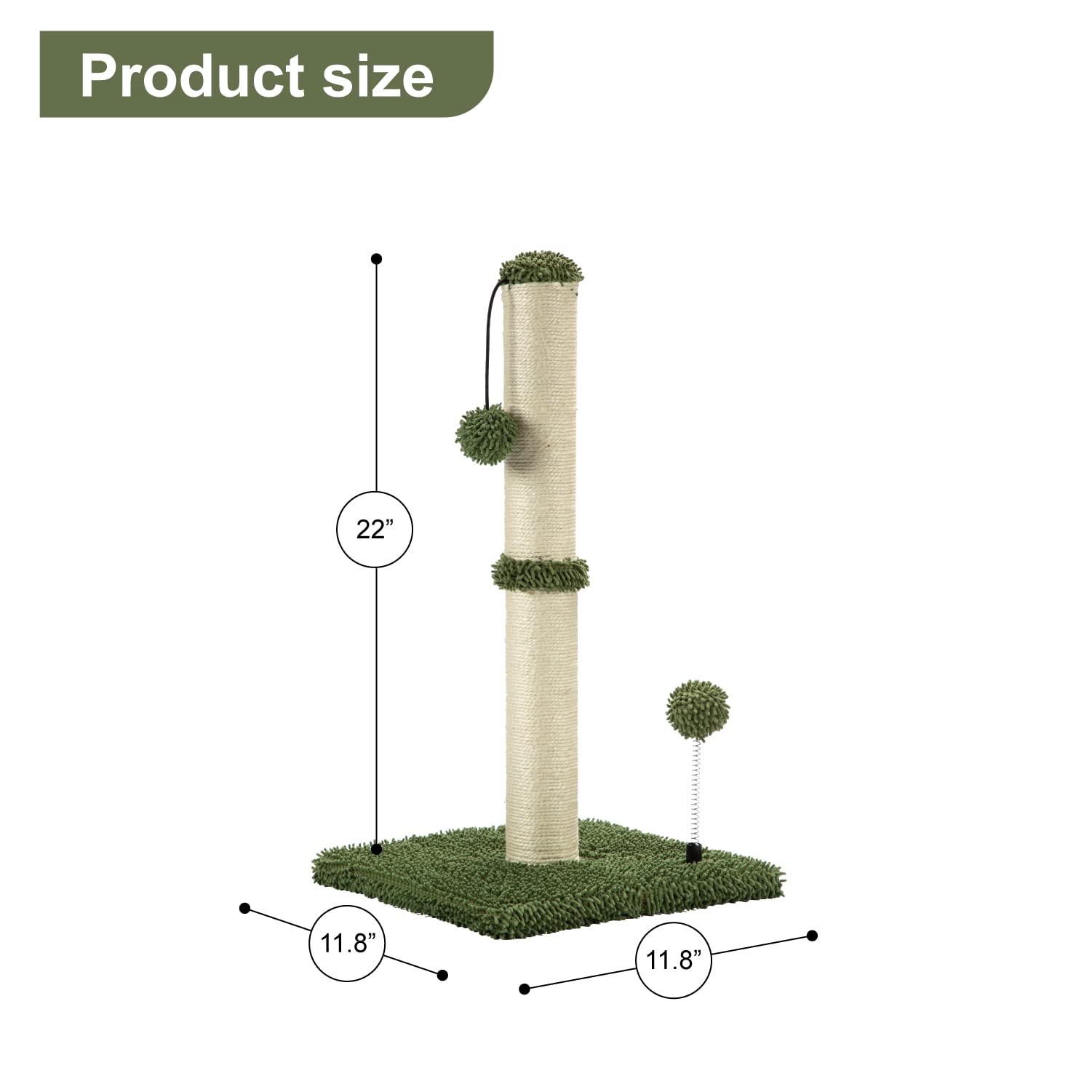 Top and base of MECOOL scratching post viewed from above.