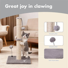 MECOOL interactive hanging ball toy attached to scratching post