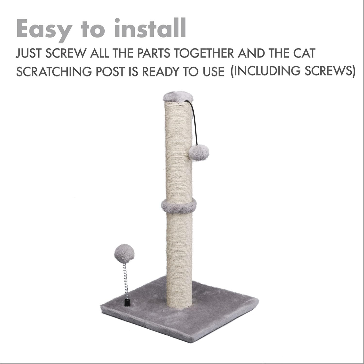 Neutral gray MECOOL post blends with home decor