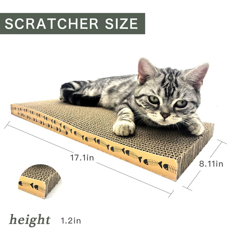 MECOOL reversible cardboard scratcher highlights double-sided usage for longer lifespan