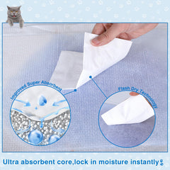 MED Cat Litter Pads thickened to form gel urine and extend usage for busy households.