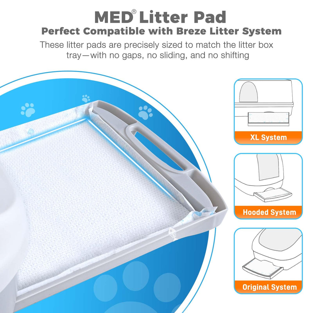MED cat pee pad with odor control layer keeps the litter area fresh.