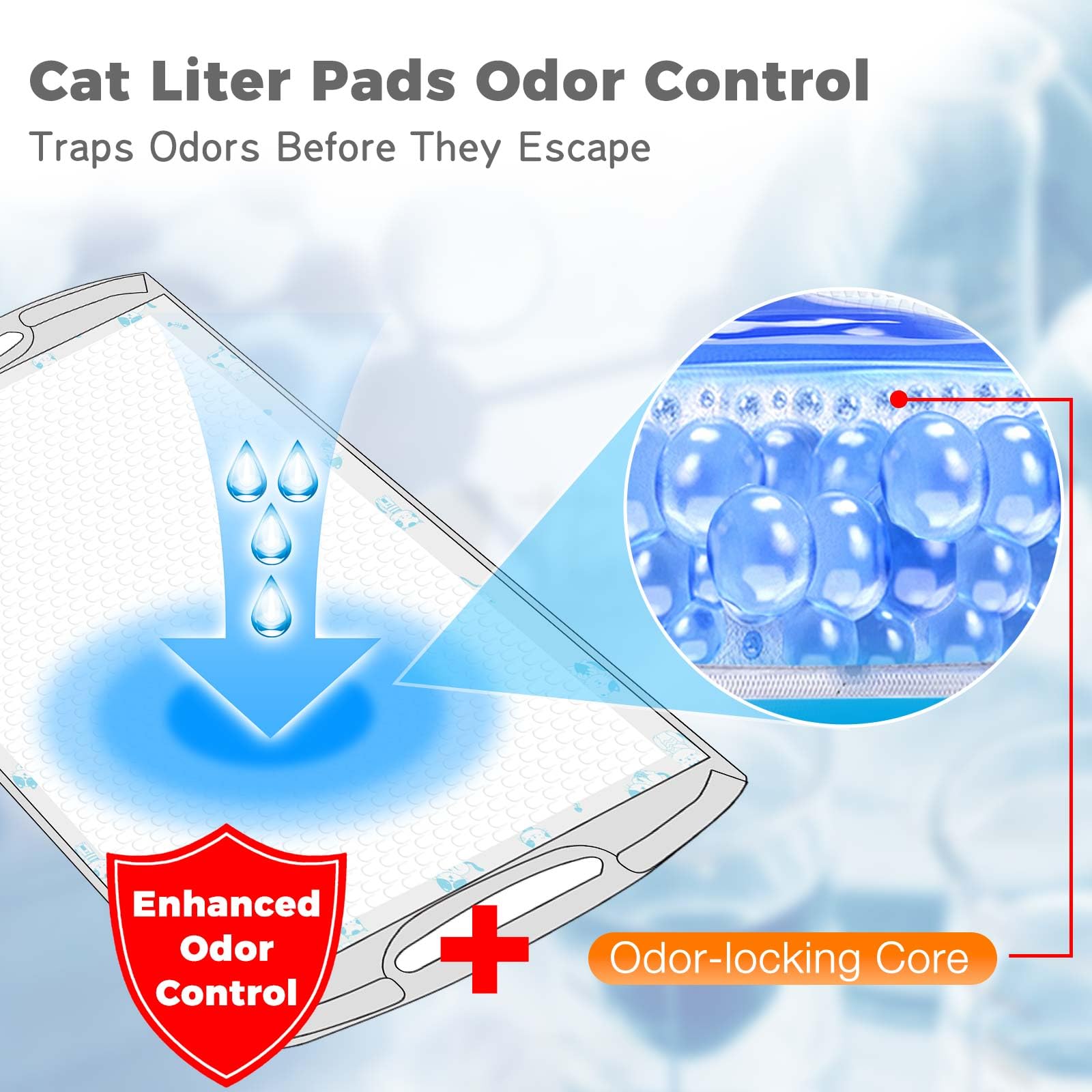 MED high-absorbency core locks in liquid for a cleaner box.