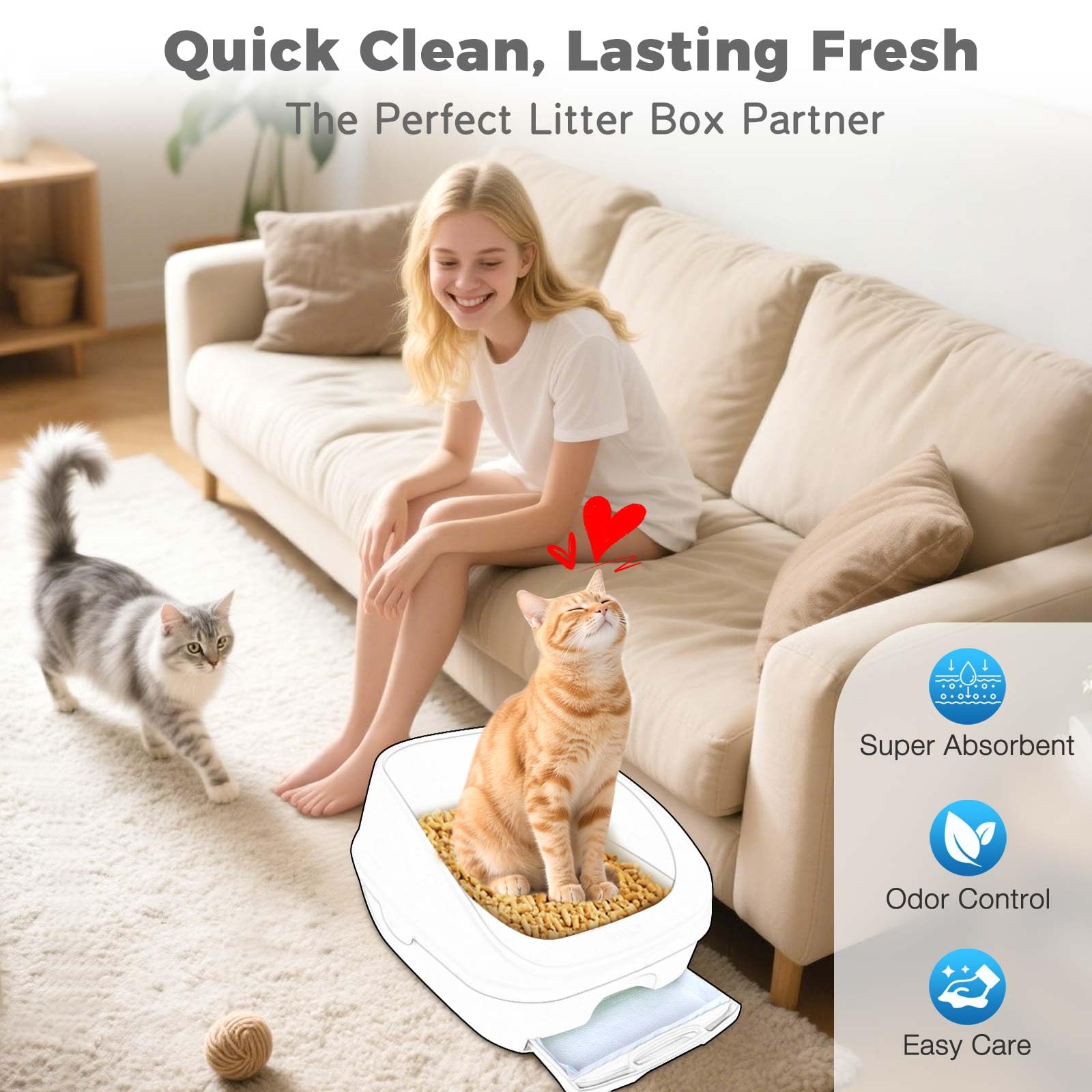 MED pads stay dry and clean for days, even in busy homes.
