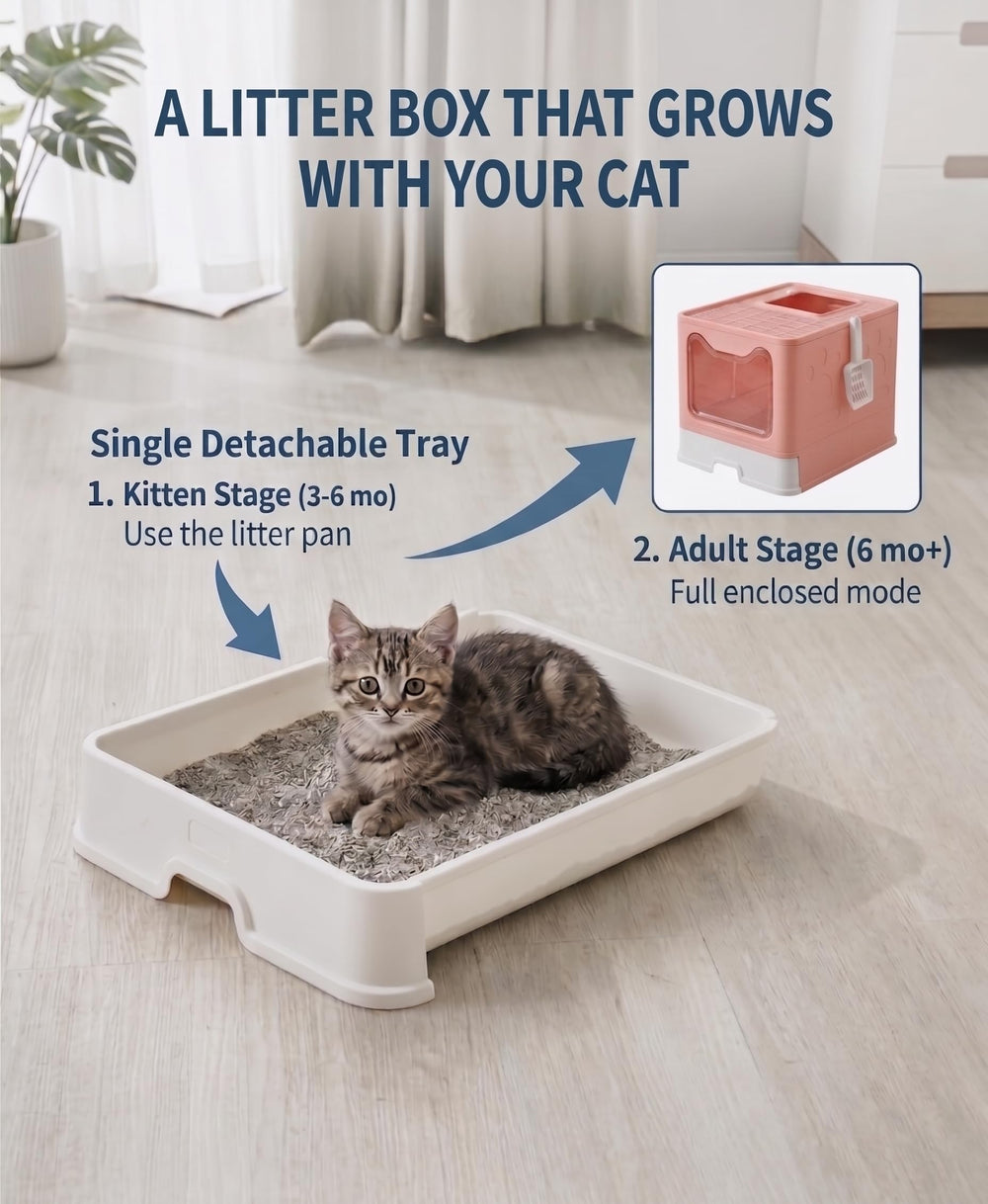 Medario Litter Drawer and Scoop pink simplify cleaning with minimal mess.