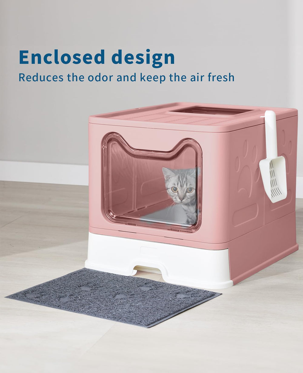 Medario 2-in-1 modular tray pink adapts from kitten training to privacy.