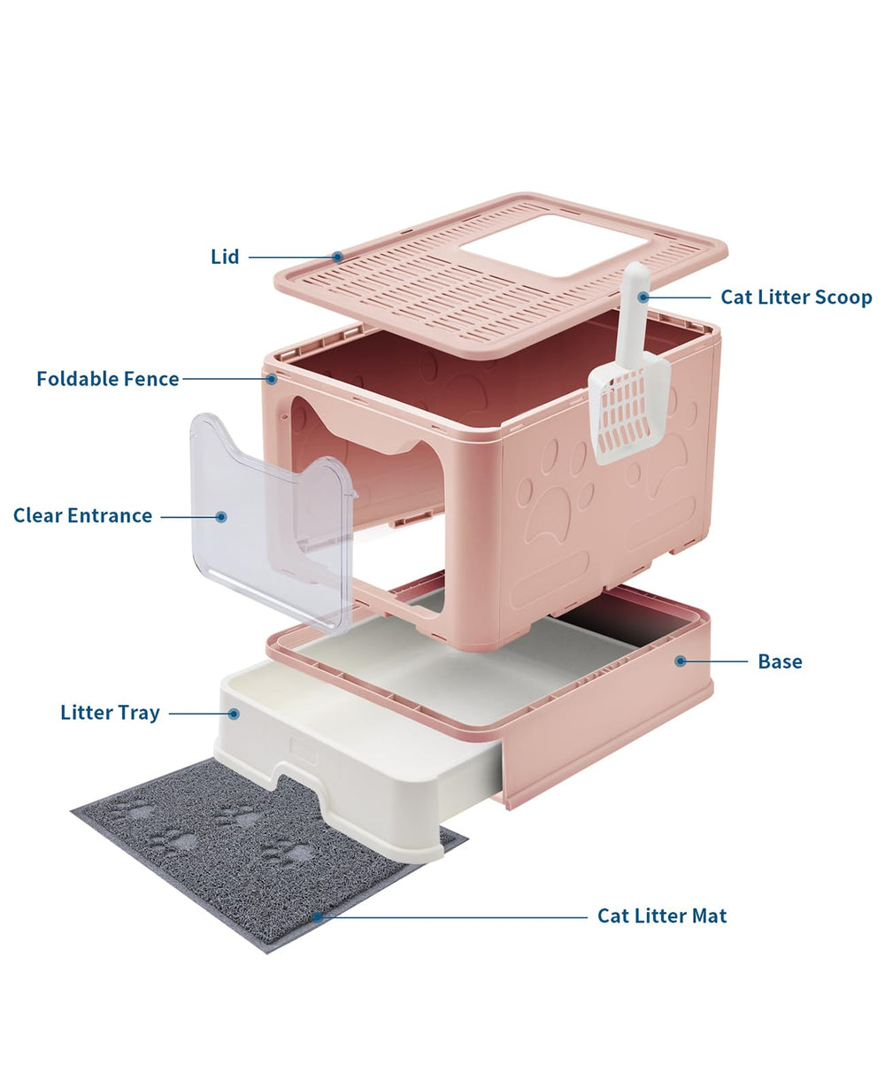 Medario Enclosed design pink offers privacy and odor control at home.