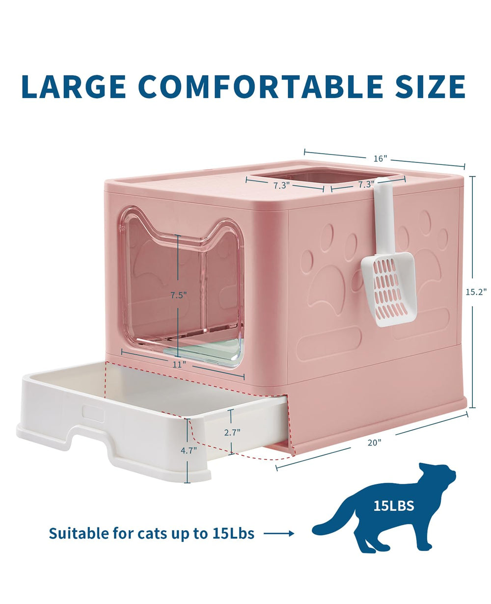 Medario Non-slip litter mat pink catches spills and protects floors.