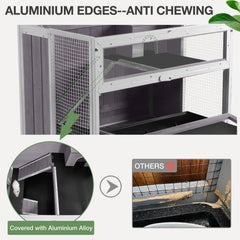 MEDEHOO top roof and acrylic panels for clear visibility and airflow