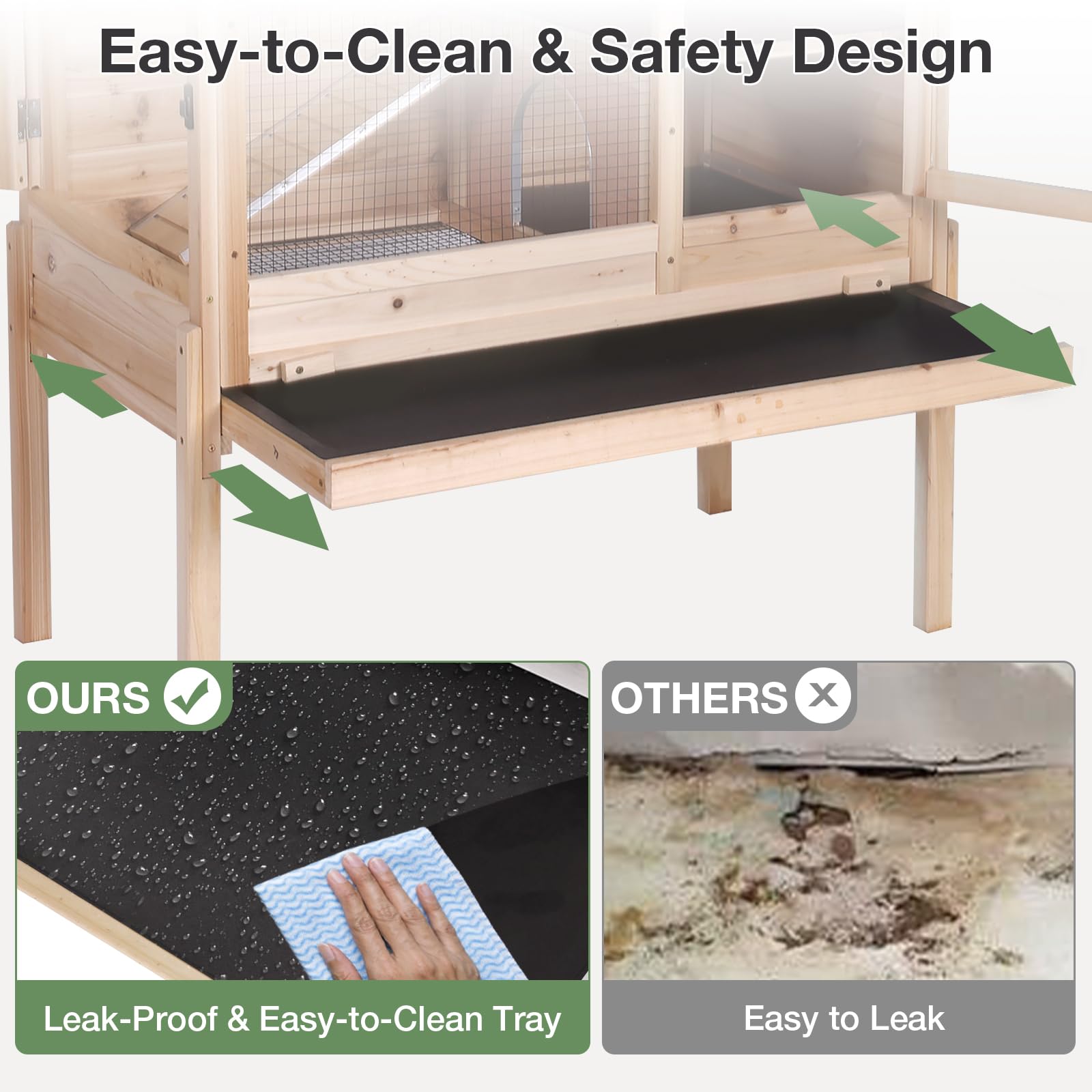 Upper play area of MEDEHOO cage encouraging exploration for small pets.