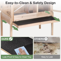 Upper play area of MEDEHOO cage encouraging exploration for small pets.