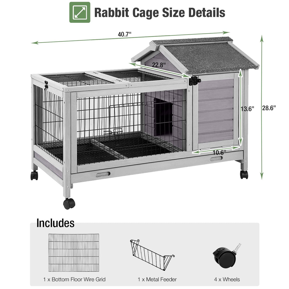 MEDEHOO multi-pet design suits rabbits and small animals.