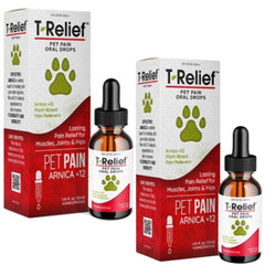 MediNatura T-Relief bottle pour for easy pet dosing.