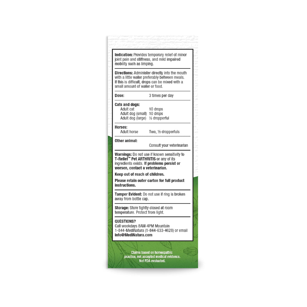 MediNatura T-Relief Drops dog water dose demonstrates easy integration into routines