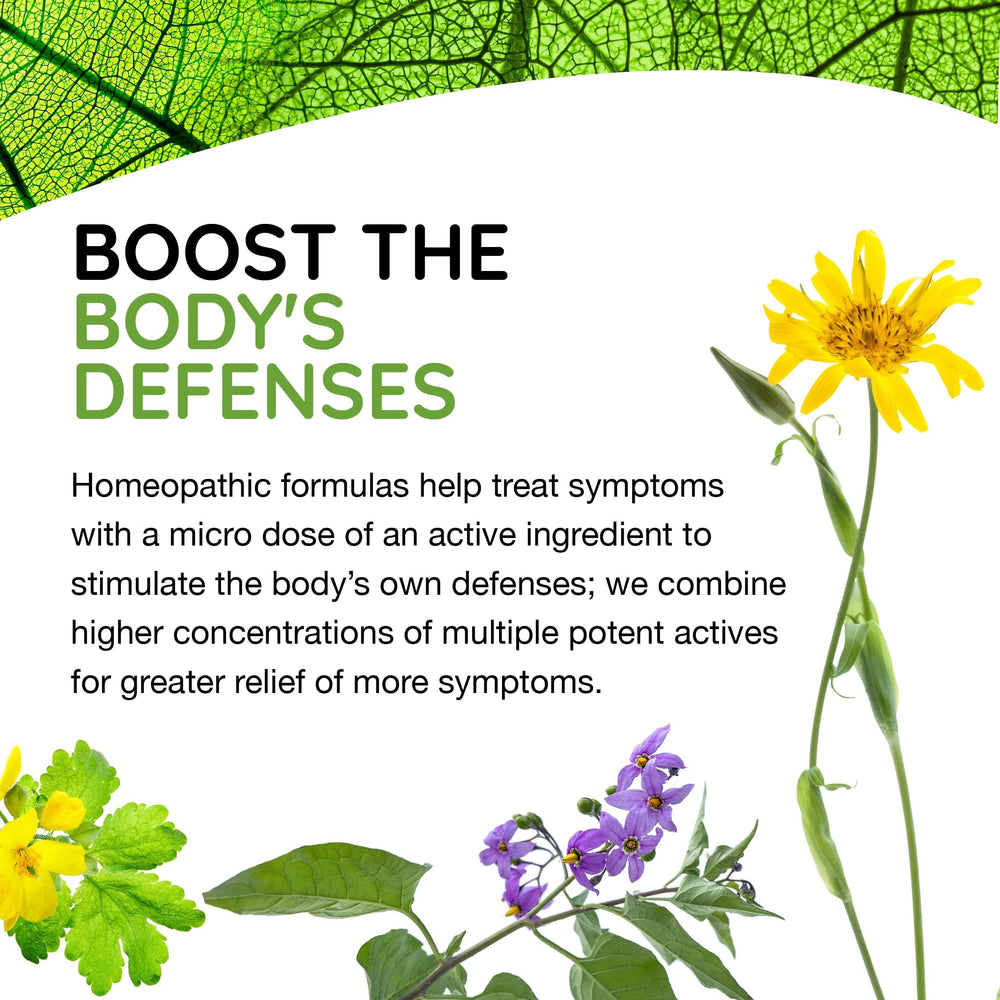 MediNatura T-Relief Drops label ingredients emphasizes plant-based actives for natural support