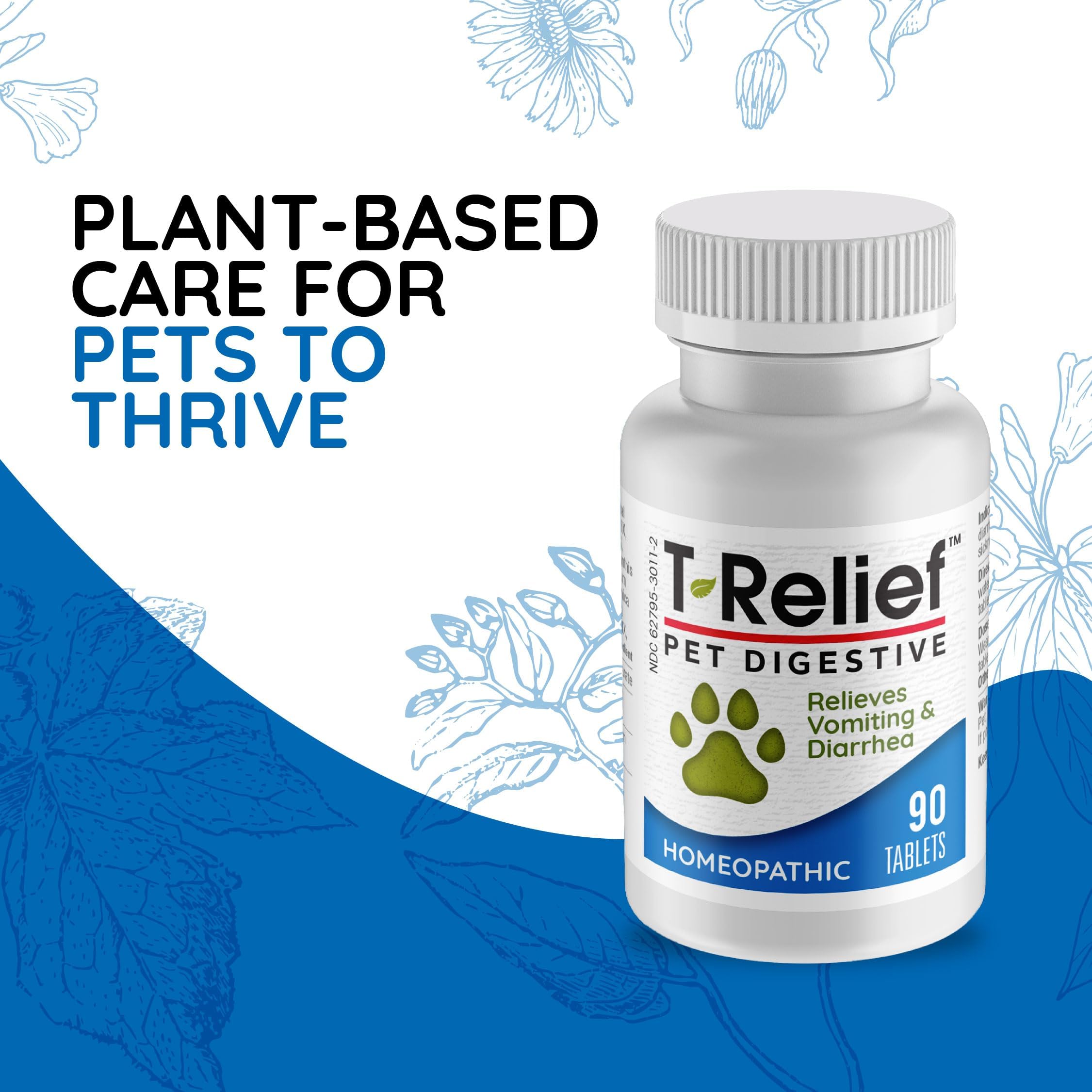 Visual of aloe and plant-based actives used in MediNatura T-Relief.