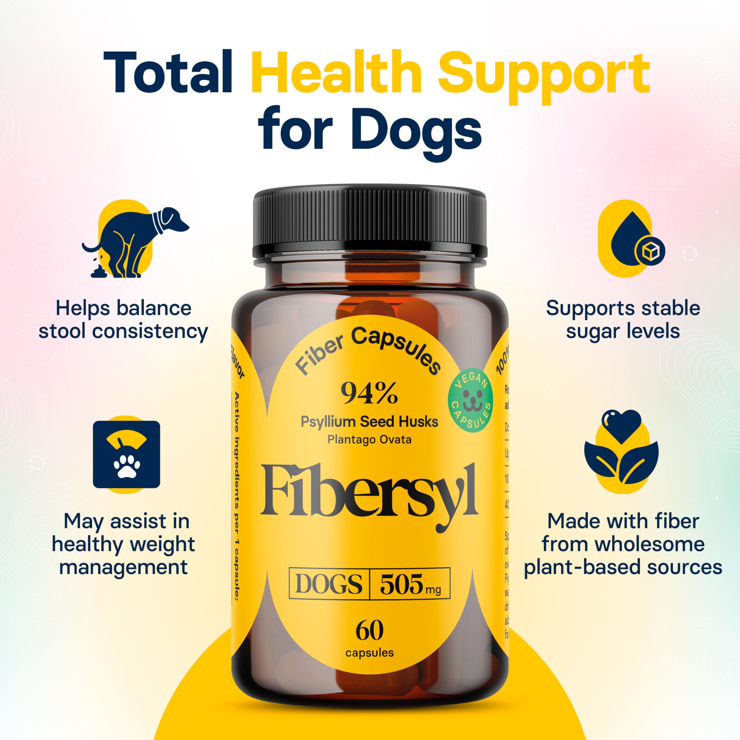 Medsmehappy FiberSyl anal gland support concept image implies comfort during bowel movements