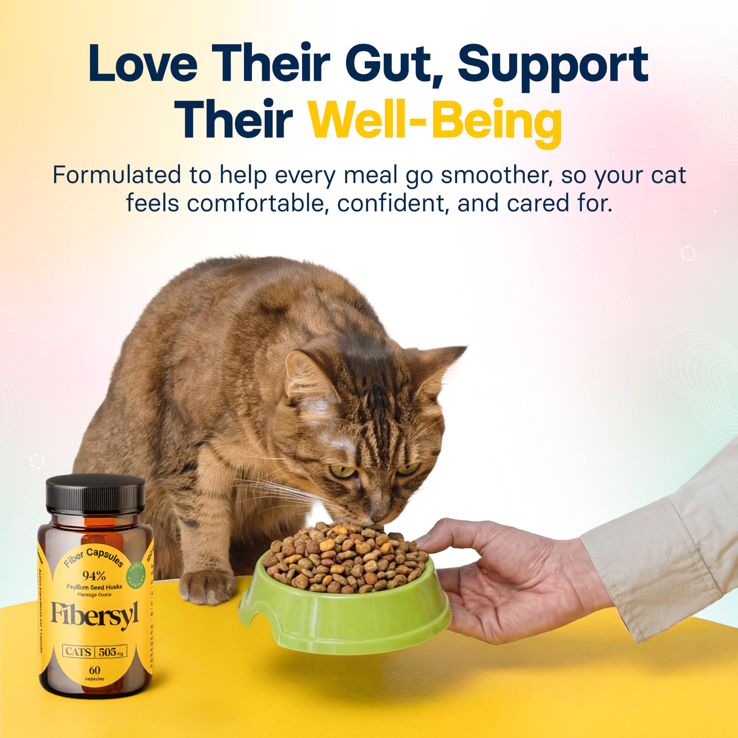 Medsmehappy FiberSyl cat meal with fiber supporting portion control