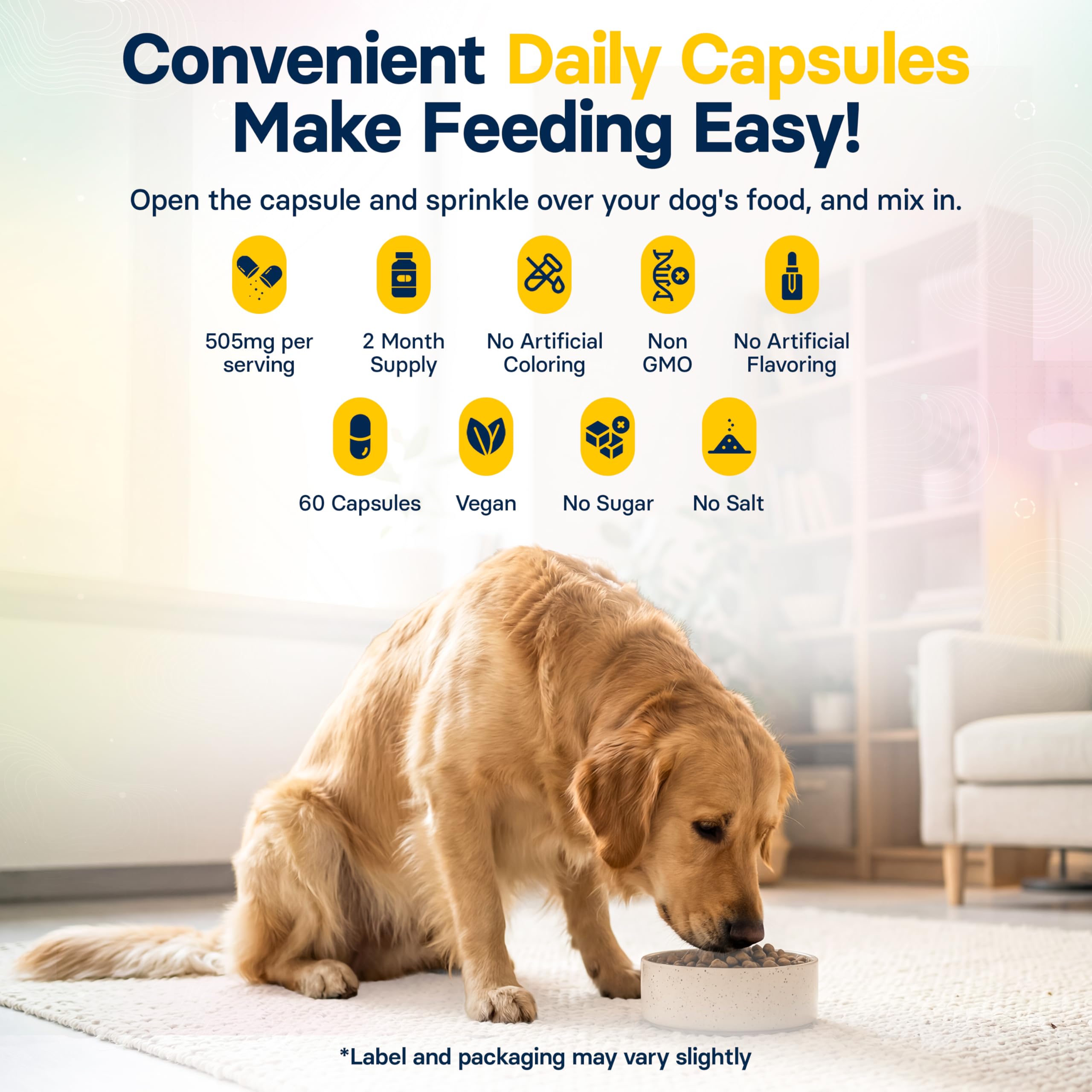 Medsmehappy FiberSyl dog capsules closeup highlighting convenient fiber for gut balance