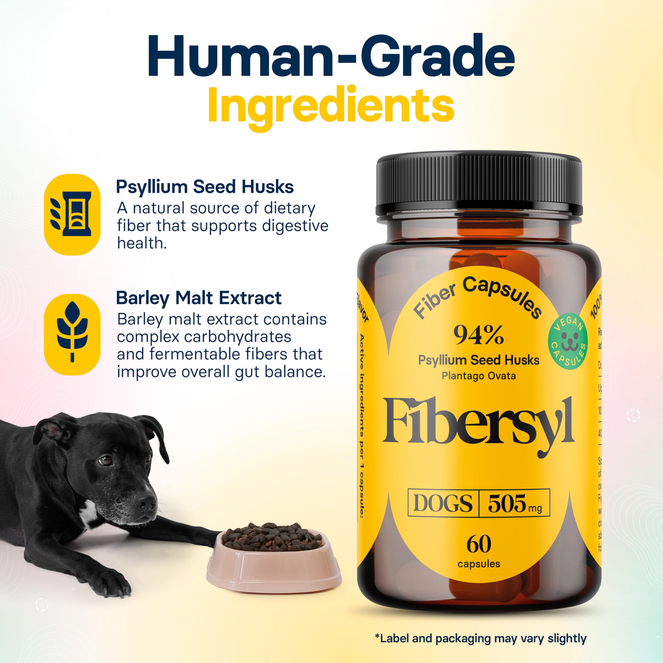 Medsmehappy FiberSyl label detail showcases natural psyllium and barley malt for digestion