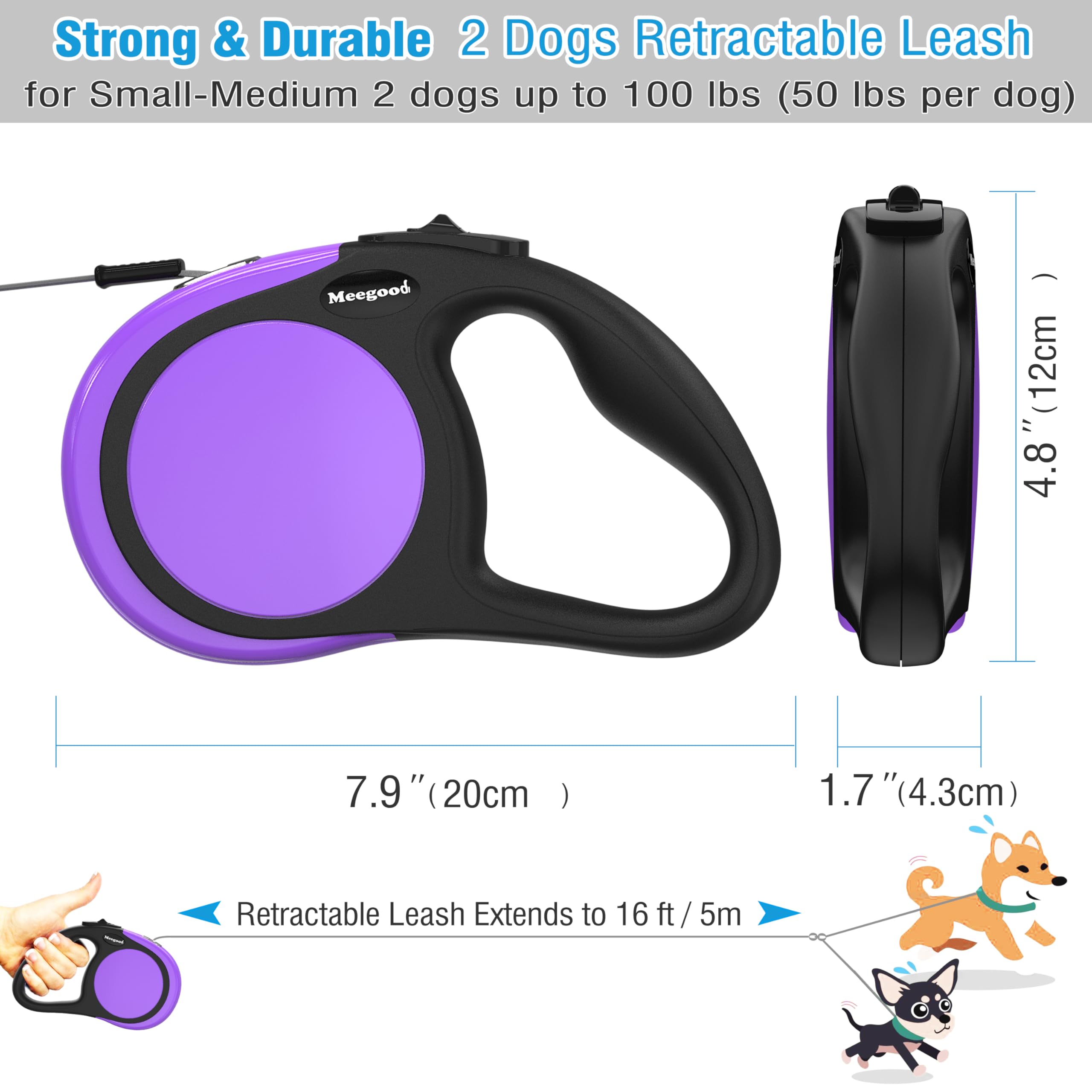 Meegood bungee helps absorb shocks for smoother two dog control