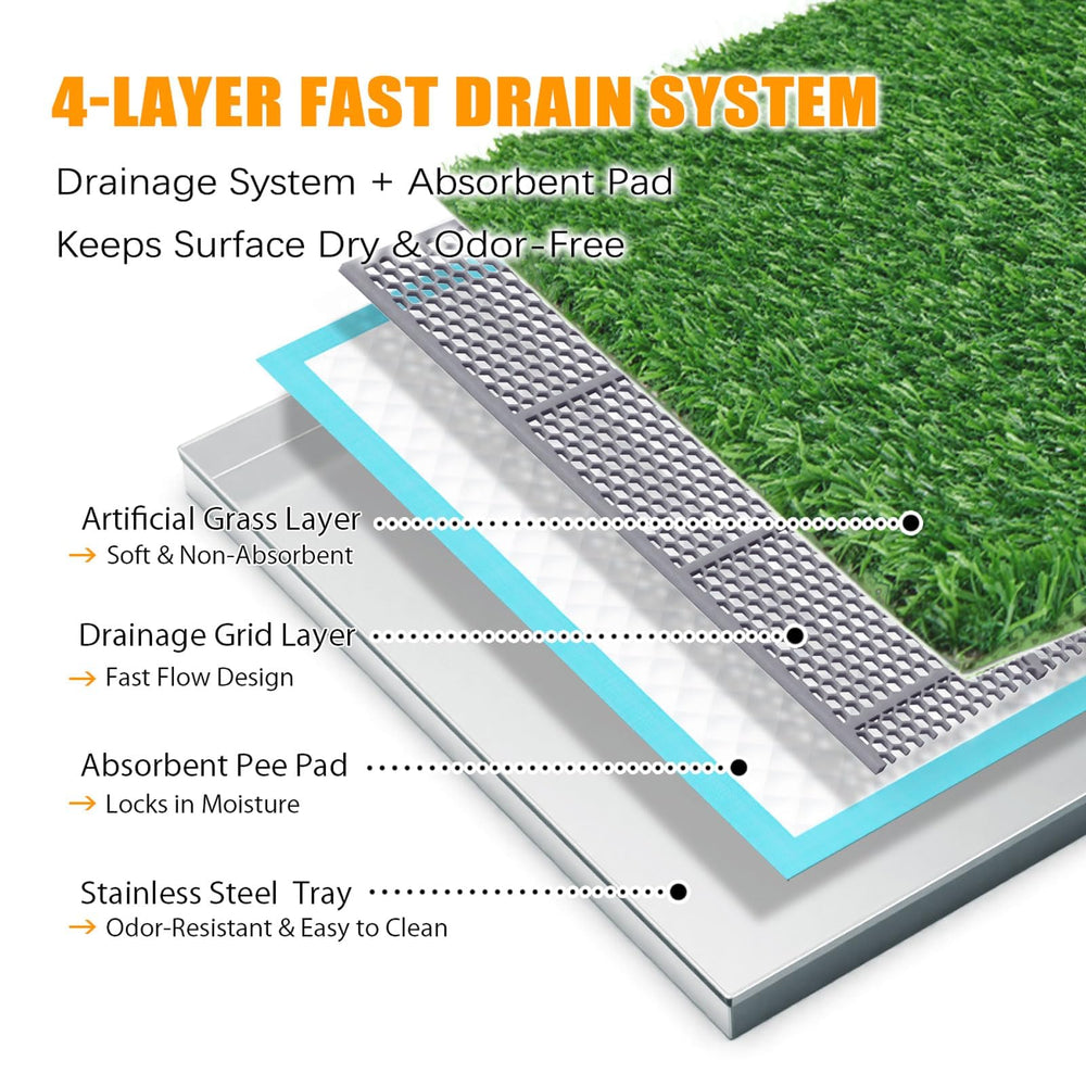 Meegood indoor outdoor potty setup suitable for balconies and porches.