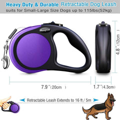 Meegood retractable leash anti-tangle inlet reduces snags and improves control