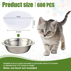 Meekoo 4x1.2 inch liners fit most bowls for mess-free meals