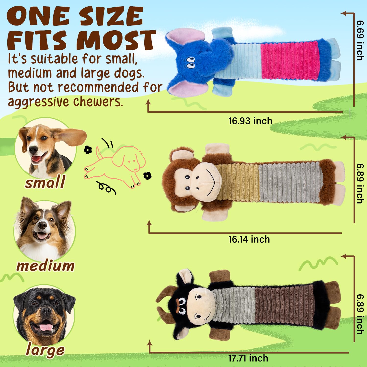 MeetYooo Elephant squeaker crinkle toy adds interactive appeal