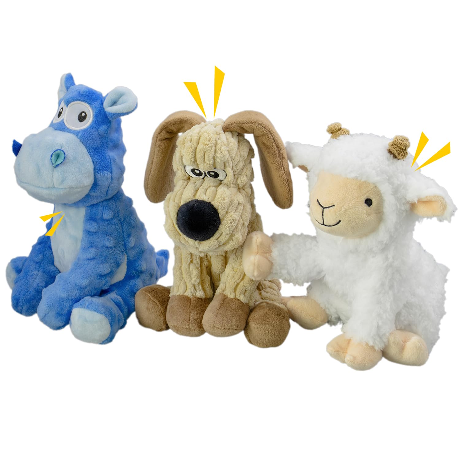 MeetYooo hippo toy from the 3Pack squeaky set for interactive play.