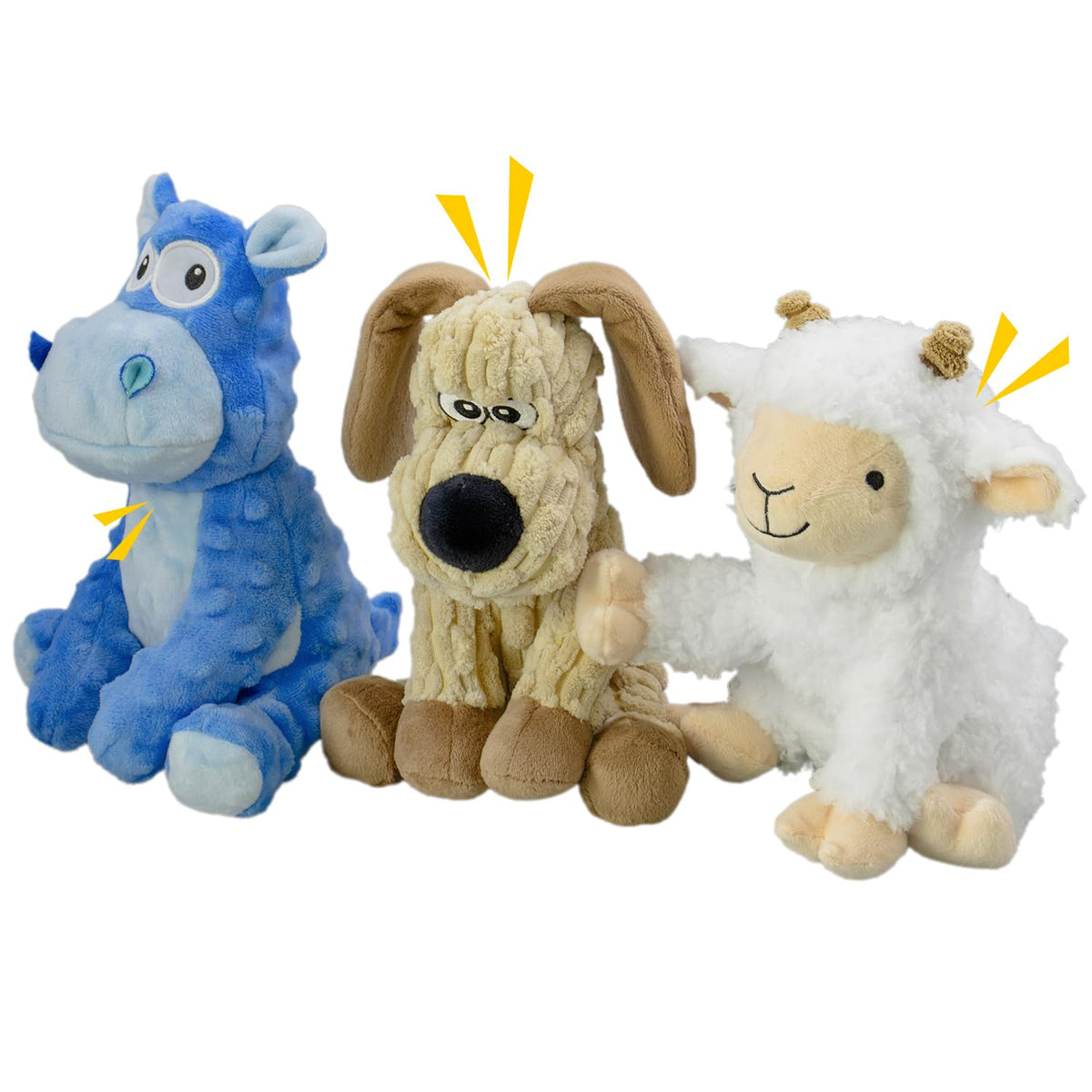 MeetYooo hippo toy from the 3Pack squeaky set for interactive play.