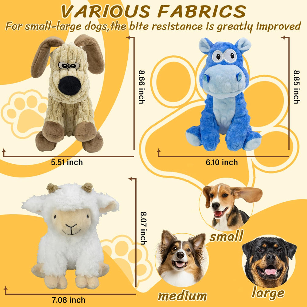MeetYooo sheep toy from the 3Pack encourages playful chewing and exercise.