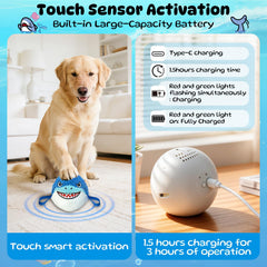 MeetYooo motion sensor trigger demonstrates touch-activated bouncing for autonomous play
