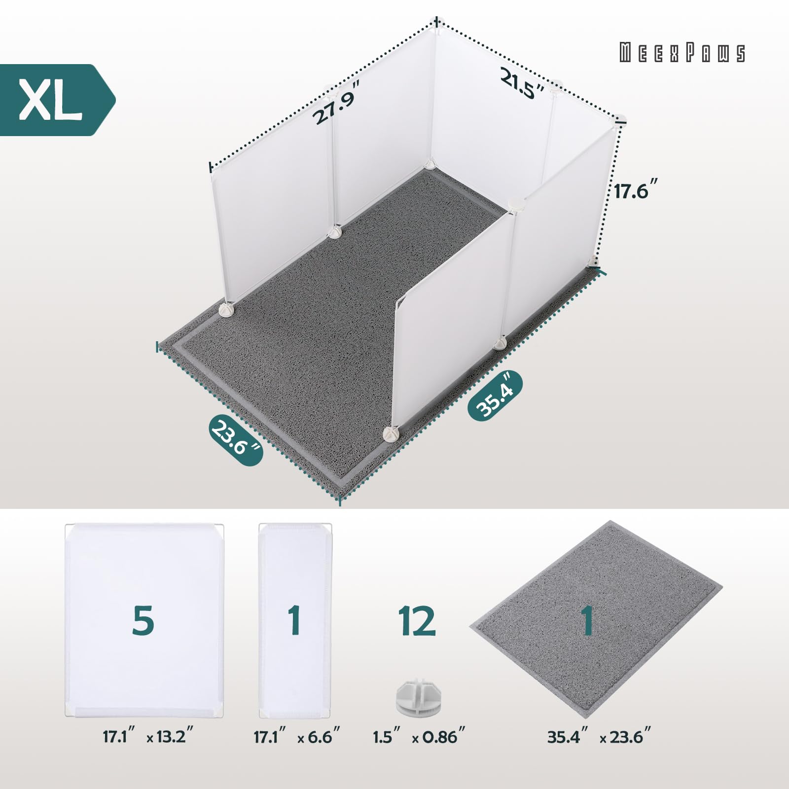 MEEXPAWS connectors and sheets shown during DIY assembly for a snug fit