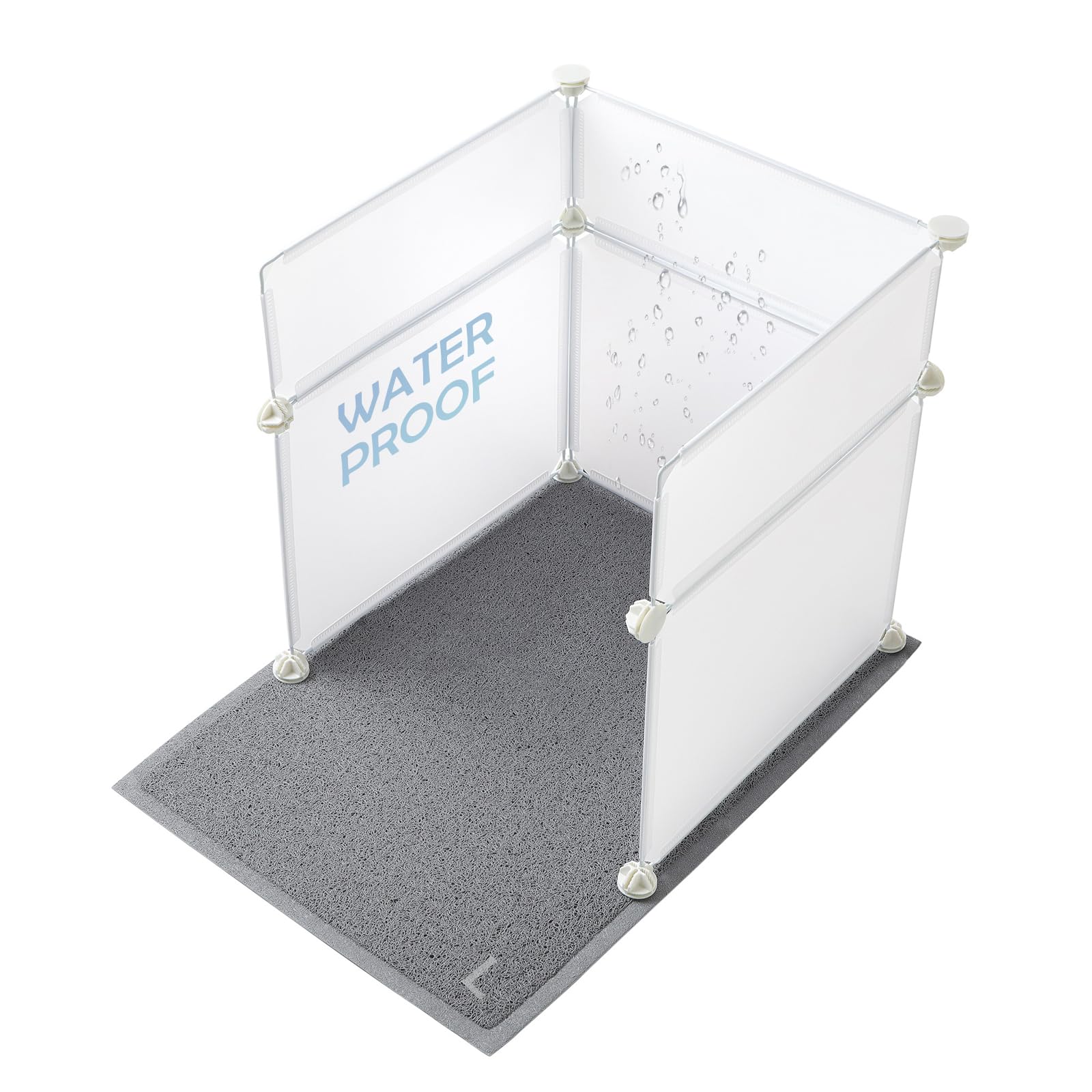 MEEXPAWS splash guard panel prevents litter splashes and keeps floors clean