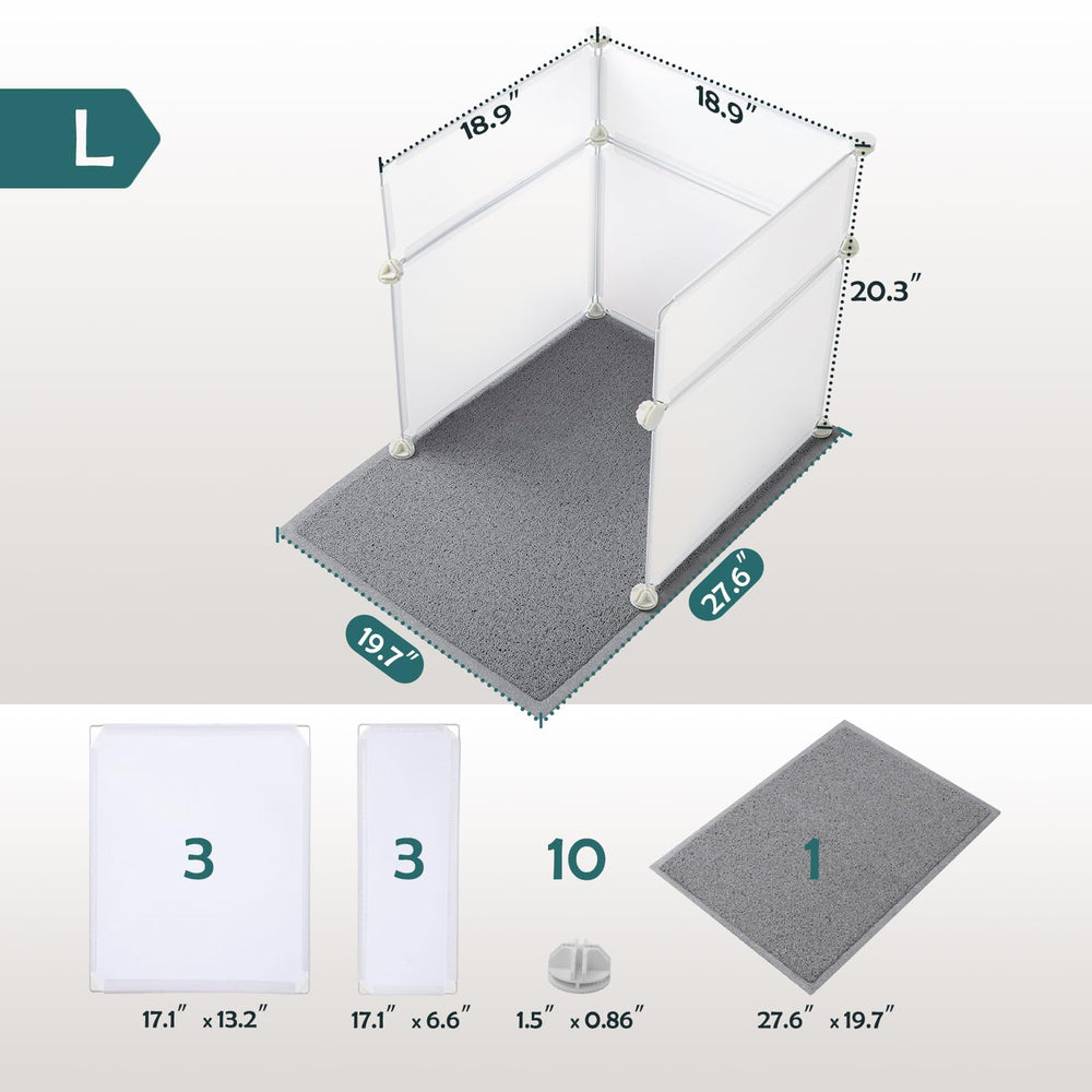 MEEXPAWS extra-large litter mat traps litter and protects floors