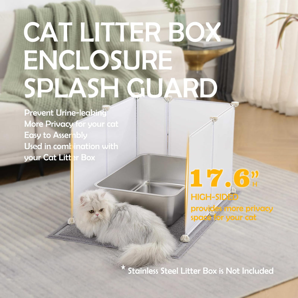 MEEXPAWS DIY splash guard sheets shown for customizable enclosure shaping and size