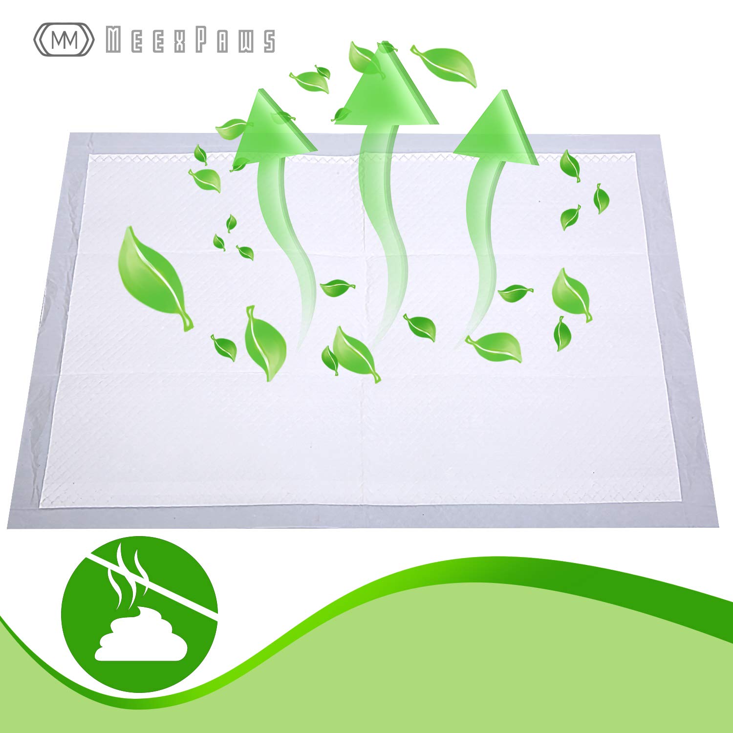 MEEXPAWS pad placed on artificial grass dog toilet setup