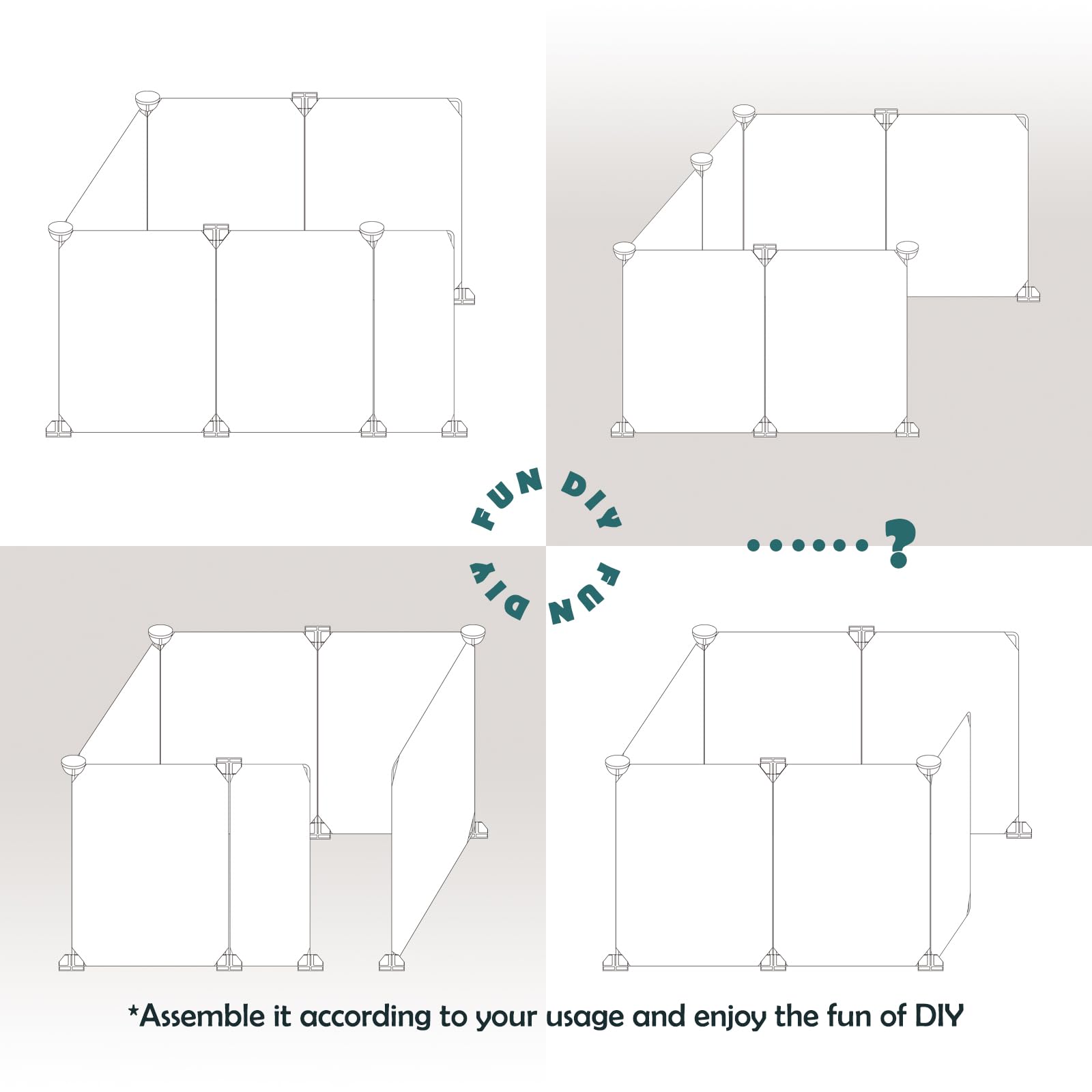 MEEXPAWS lightweight white enclosure blends with home decor