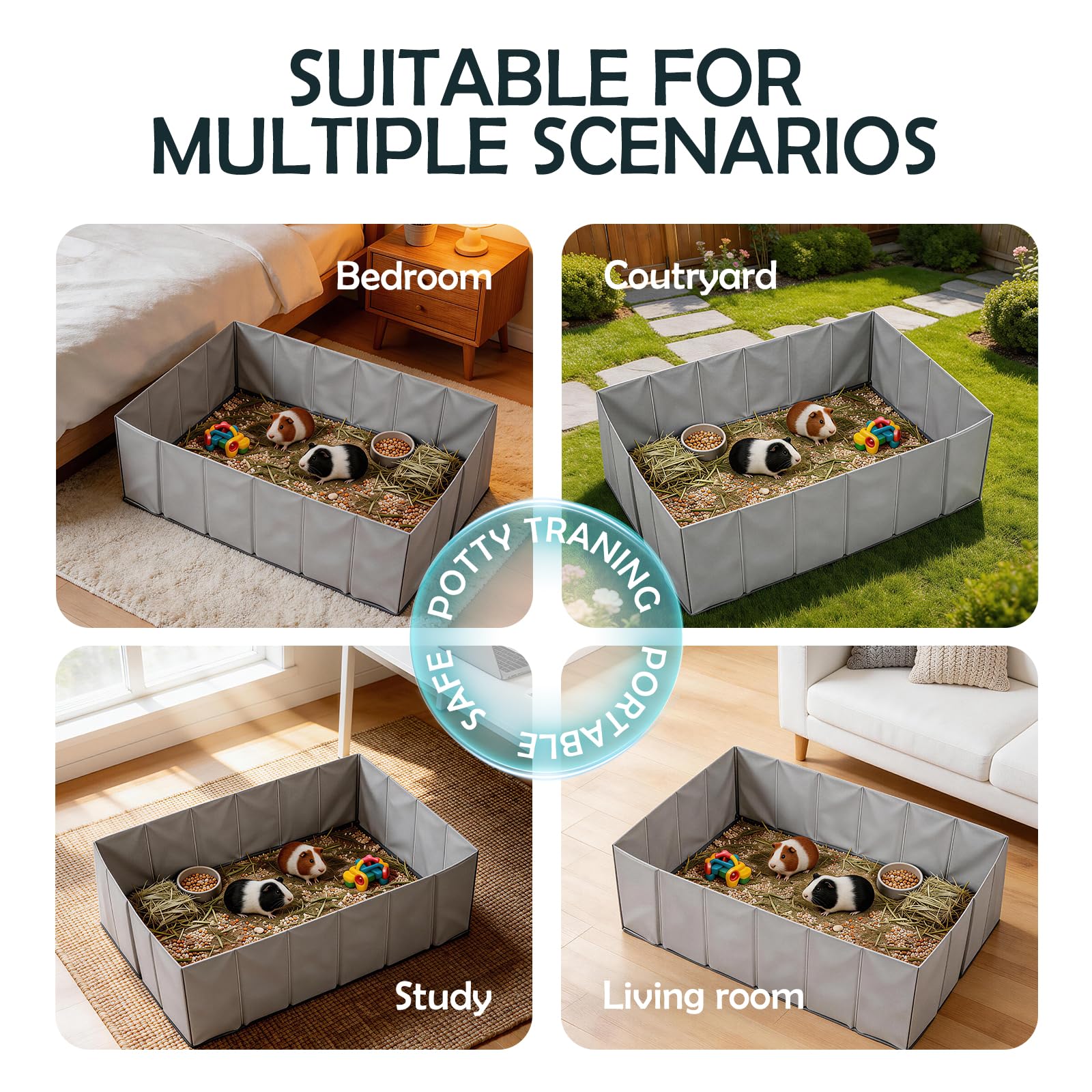 MEEXPAWS playpen no assembly hassle for busy owners.