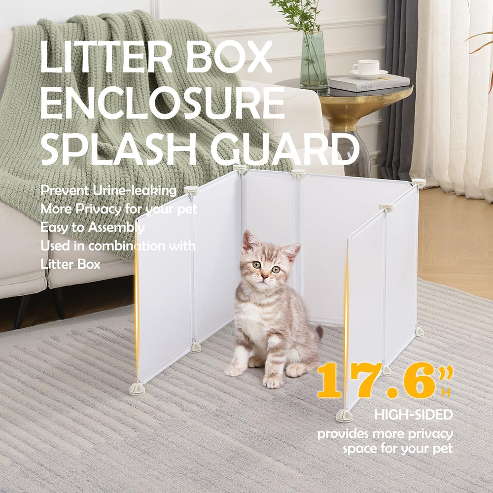 MEEXPAWS splash guard walls showing easy cleaning surface