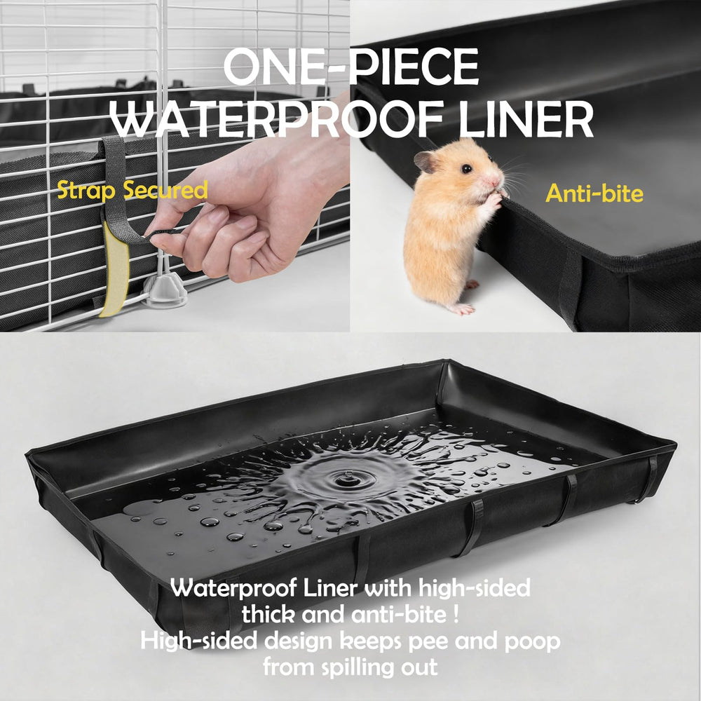 MEEXPAWS waterproof PVC liner protects floors and simplifies cleaning after play.