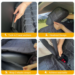 Meginc center zip back seat cover allows armrest use while protecting the seat