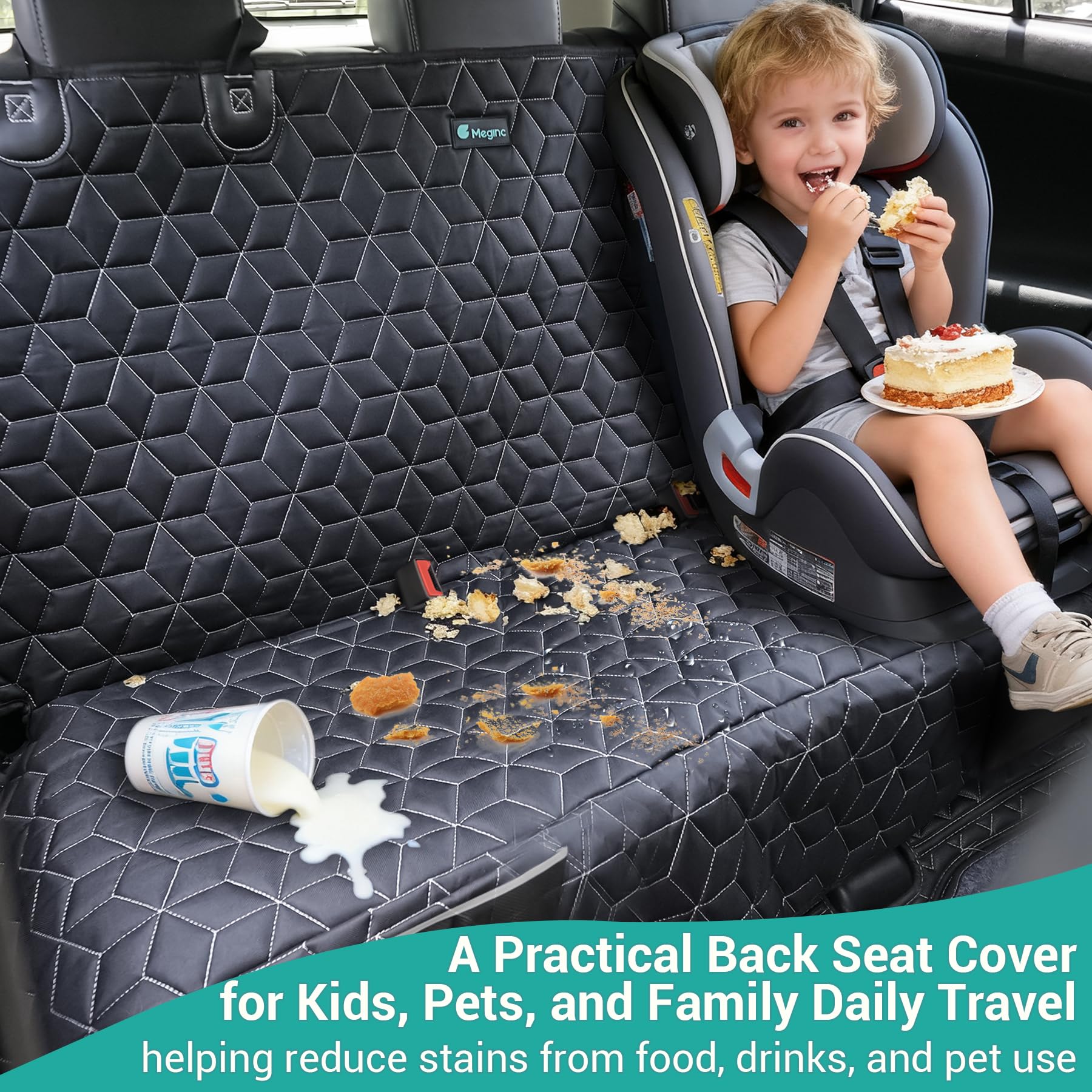 Meginc dog car seat cover easy installation in minutes for quick setup