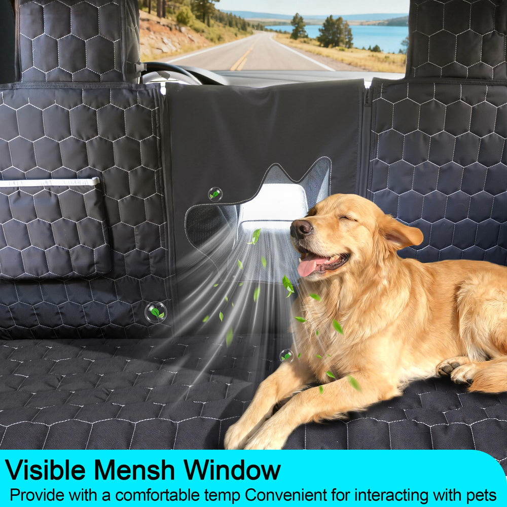 Meginc headrest-design seat cover secures fit without roof obstruction