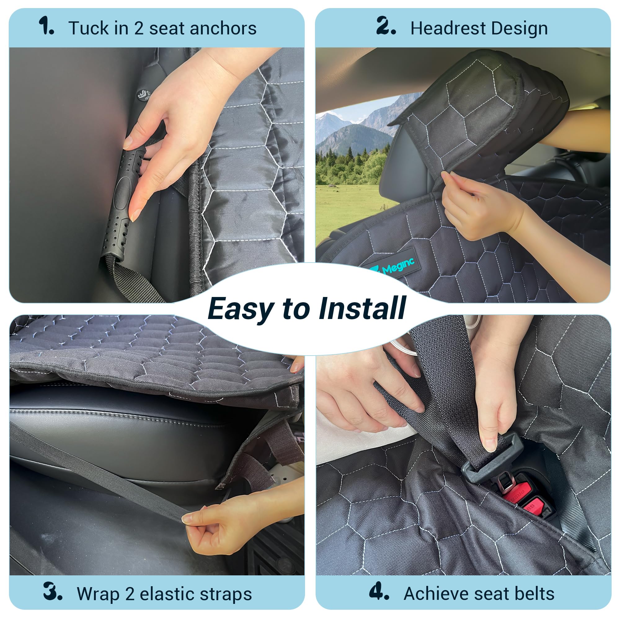 Meginc heavy-duty Oxford fabric resists scratches and wear.