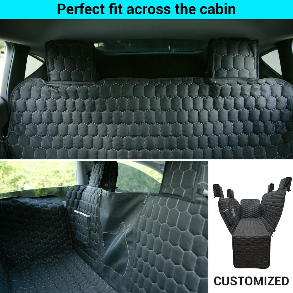 Meginc seat cover with PVC mesh window for better airflow