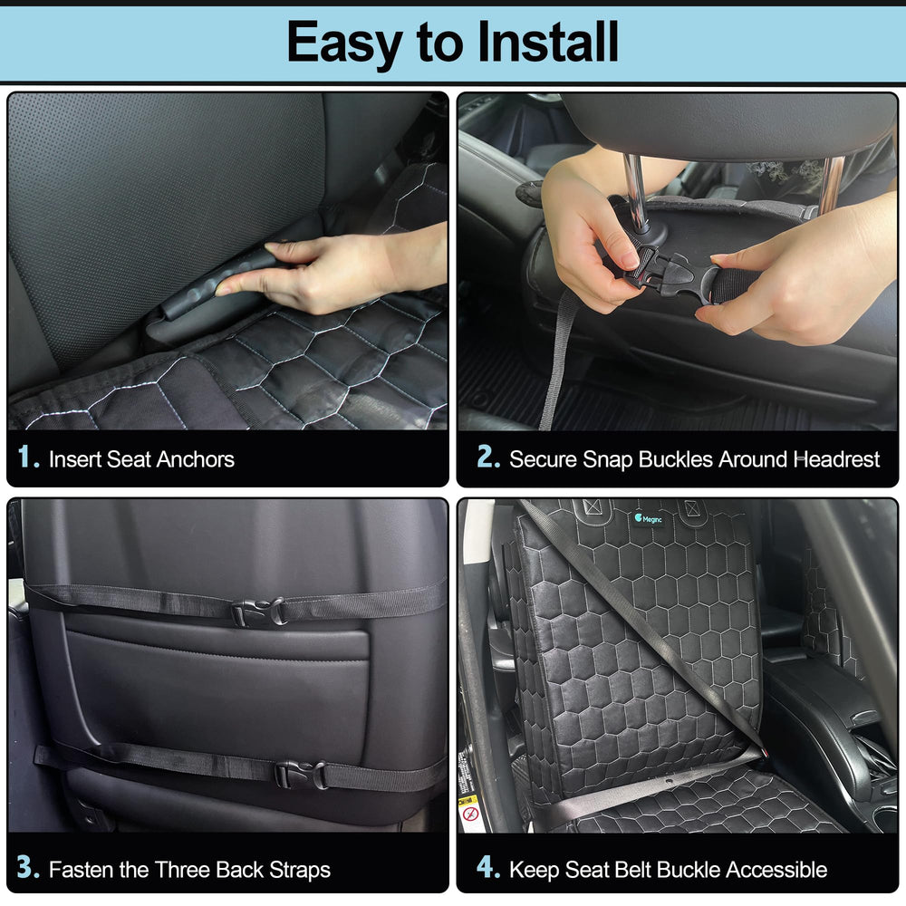 Meginc front seat cover with anti-slip backing for secure journeys.