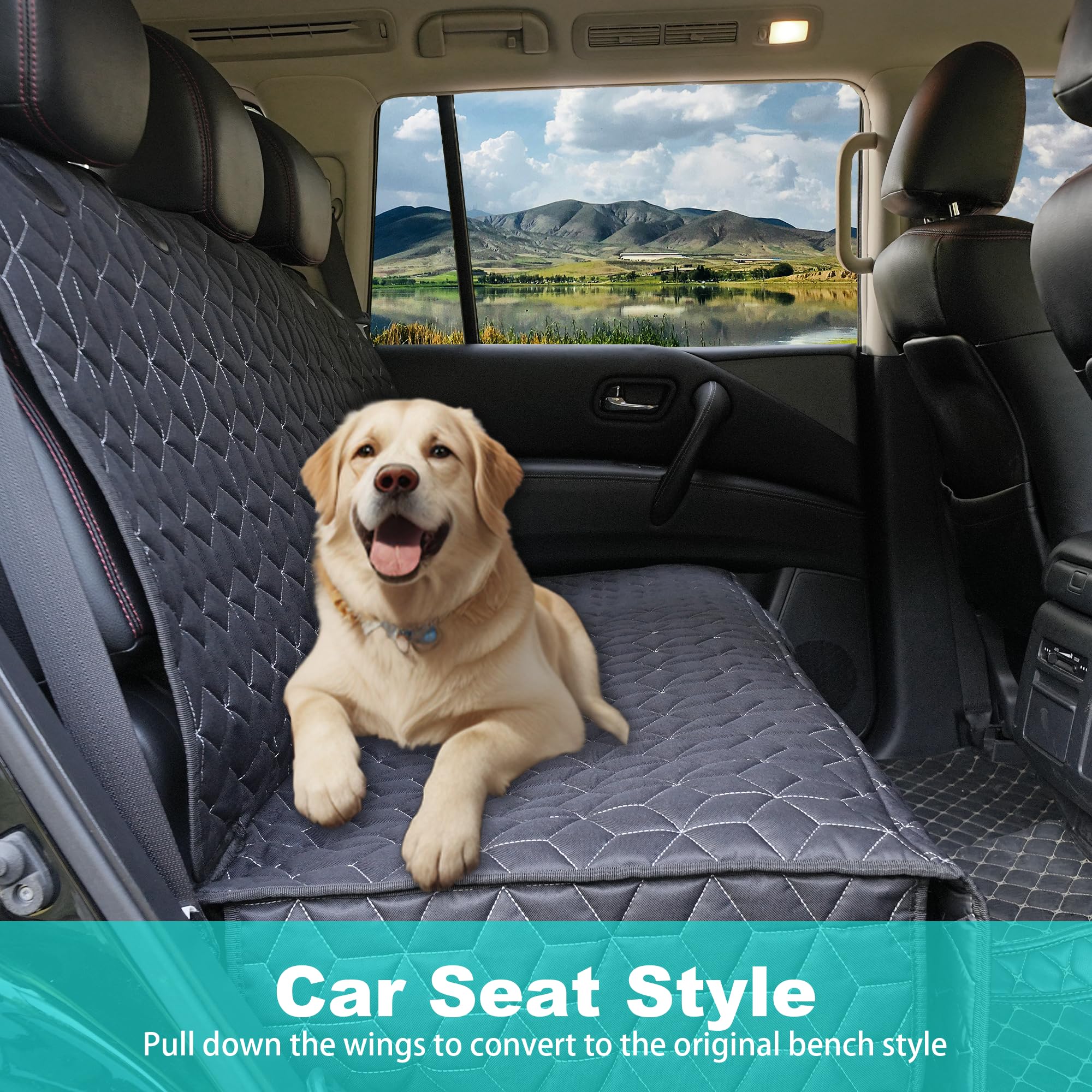 Meginc kid-friendly seat cover keeps upholstery safe during family adventures.