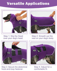 Meifsou dog anxiety vest ear muffs closeup showing noise-reducing protection